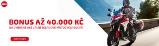Ducati motocykly s bonusem až 40.000Kč!