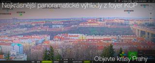 Panorama Prahy kamerou ze strechy KCP